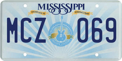 MS license plate MCZ069