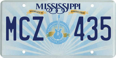 MS license plate MCZ435