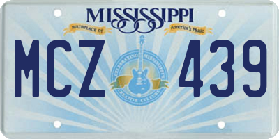 MS license plate MCZ439