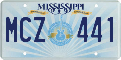 MS license plate MCZ441