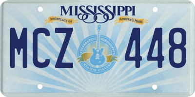 MS license plate MCZ448
