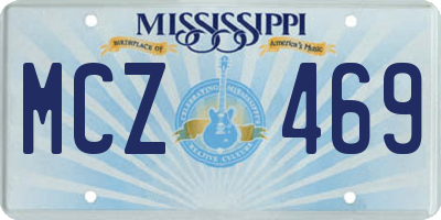 MS license plate MCZ469