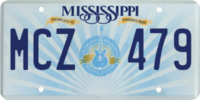 MS license plate MCZ479