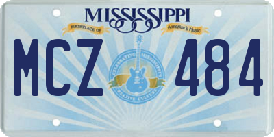 MS license plate MCZ484