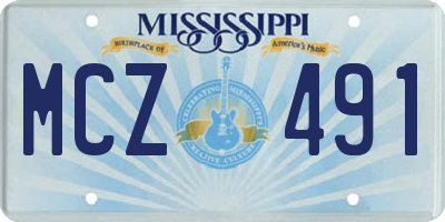 MS license plate MCZ491
