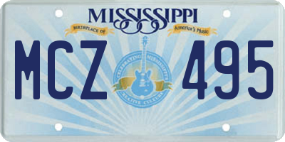 MS license plate MCZ495