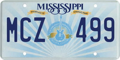 MS license plate MCZ499