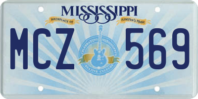 MS license plate MCZ569