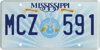 MS license plate MCZ591
