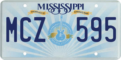 MS license plate MCZ595
