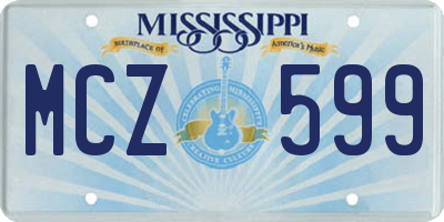 MS license plate MCZ599
