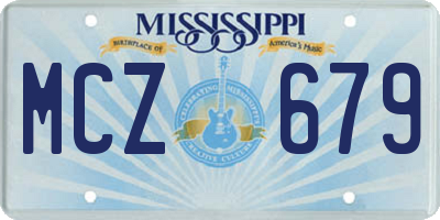 MS license plate MCZ679