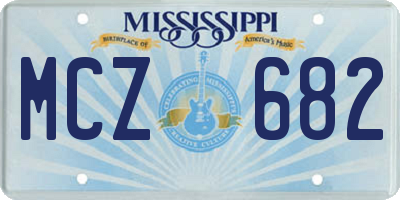 MS license plate MCZ682