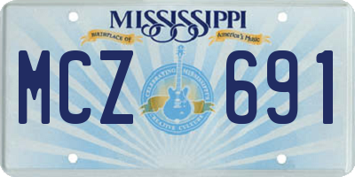 MS license plate MCZ691