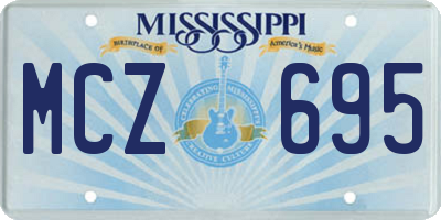 MS license plate MCZ695