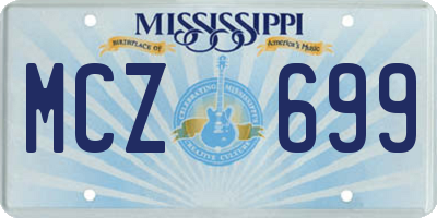 MS license plate MCZ699