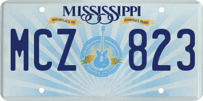MS license plate MCZ823