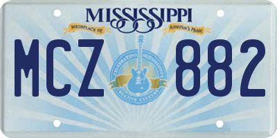 MS license plate MCZ882