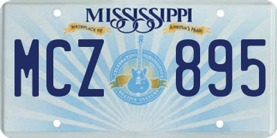 MS license plate MCZ895