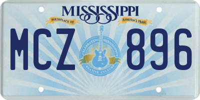 MS license plate MCZ896