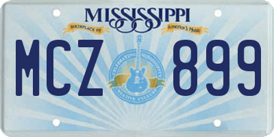MS license plate MCZ899