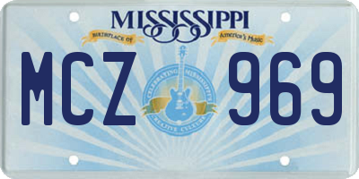 MS license plate MCZ969
