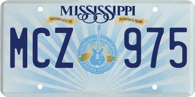 MS license plate MCZ975