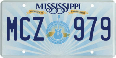 MS license plate MCZ979