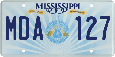 MS license plate MDA127