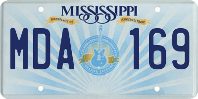 MS license plate MDA169