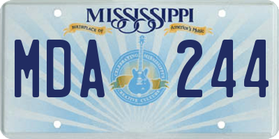 MS license plate MDA244