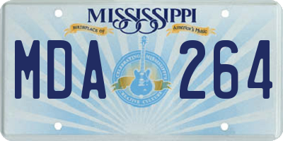 MS license plate MDA264
