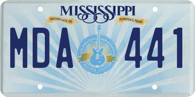 MS license plate MDA441