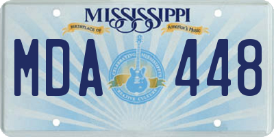 MS license plate MDA448