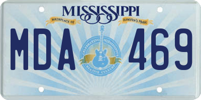 MS license plate MDA469