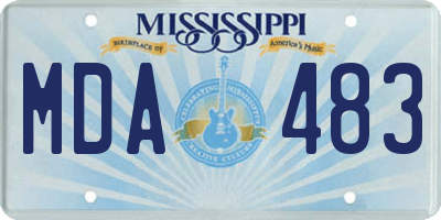 MS license plate MDA483