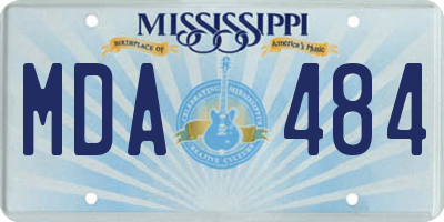 MS license plate MDA484