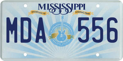 MS license plate MDA556