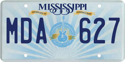 MS license plate MDA627
