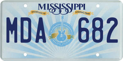 MS license plate MDA682
