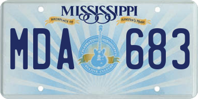 MS license plate MDA683