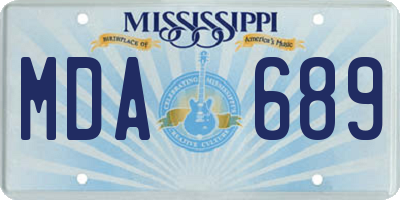 MS license plate MDA689