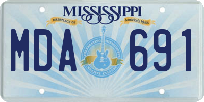 MS license plate MDA691