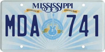 MS license plate MDA741