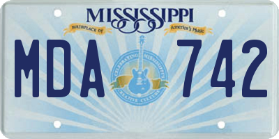 MS license plate MDA742