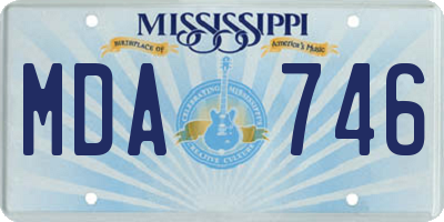 MS license plate MDA746