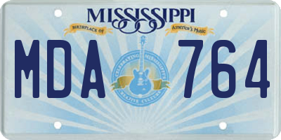 MS license plate MDA764