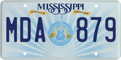 MS license plate MDA879