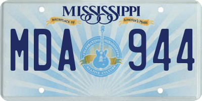 MS license plate MDA944