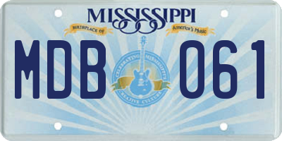 MS license plate MDB061